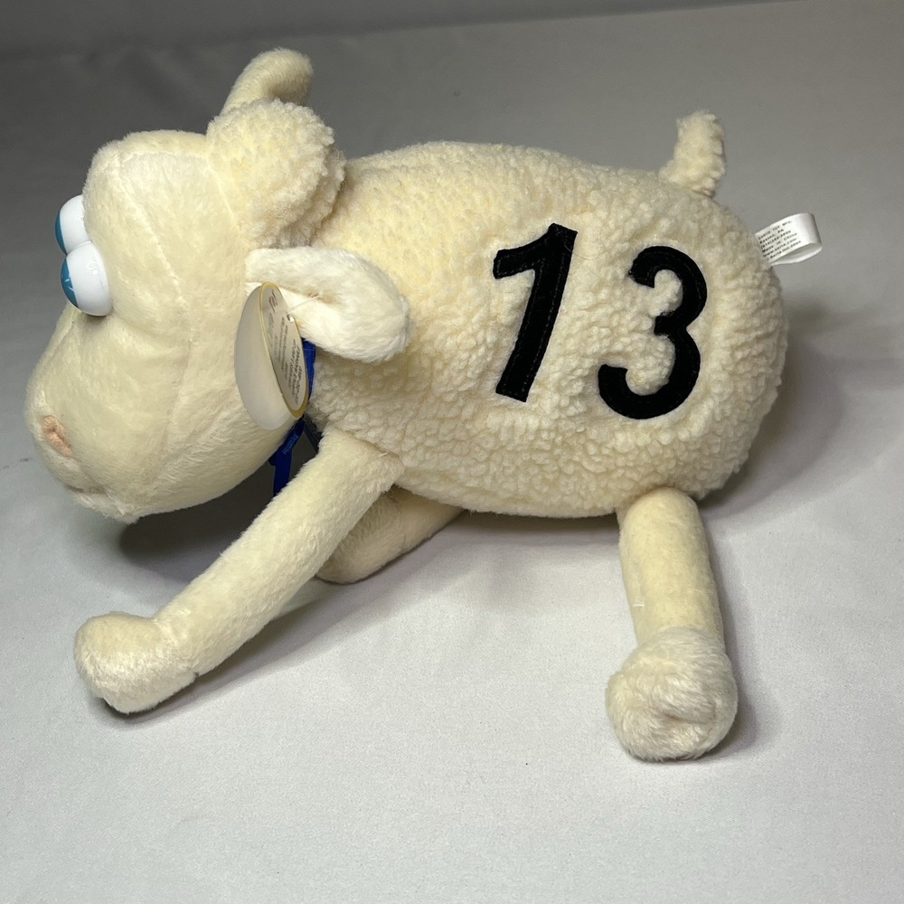 Serta Counting Sheep Plush 8" Cream #13 Mattress Sleep Curto Stuffed Animal‎ Toy